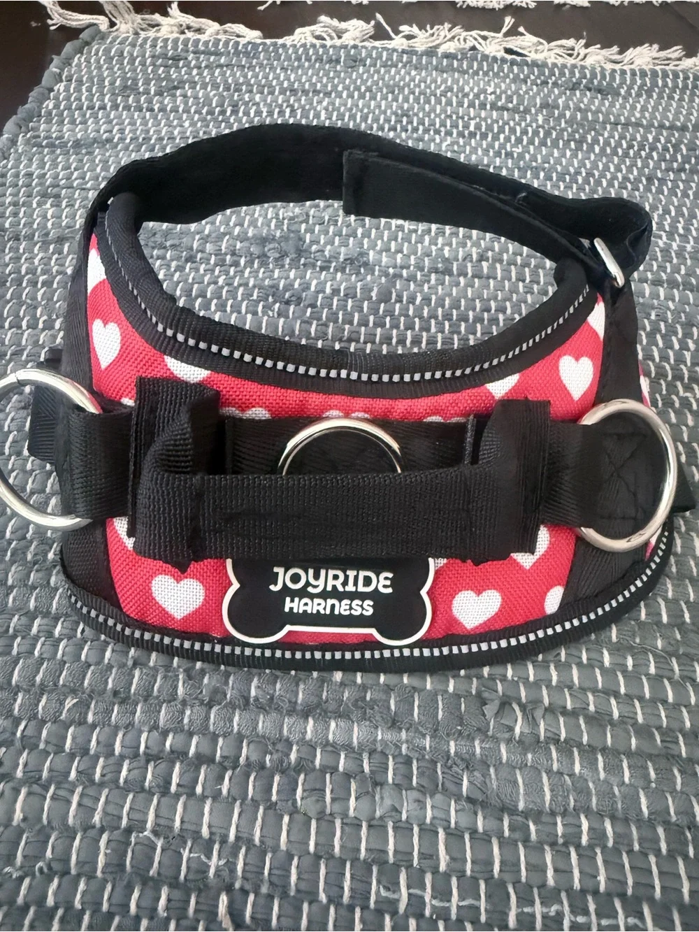 Red Heart Dog Harness - Padded Adjustable Comfort